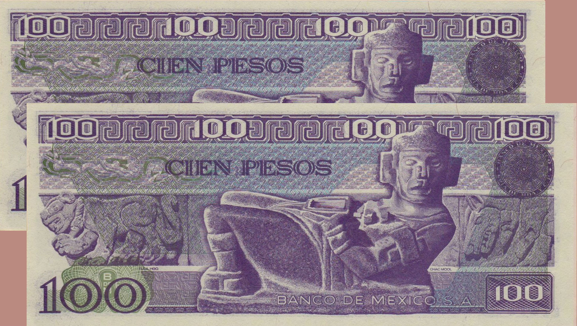 Mexico 100 1982 UNC P-74/cVF [Sequence X2]